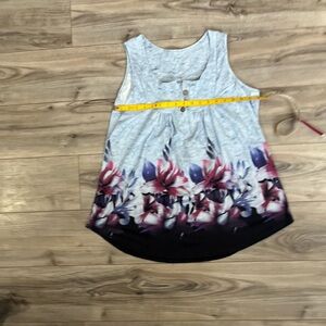 Floral Gradient Tank Top - Purple and Black 18 ptp